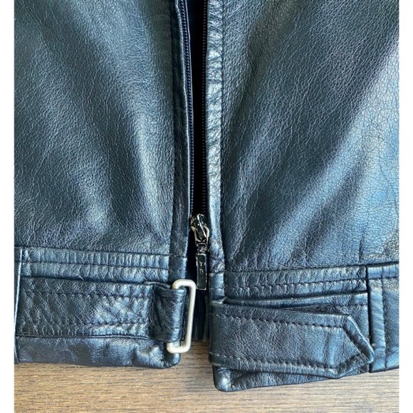 Women's Danier Genuine Leather Black Jacket - Picture 5 of 12